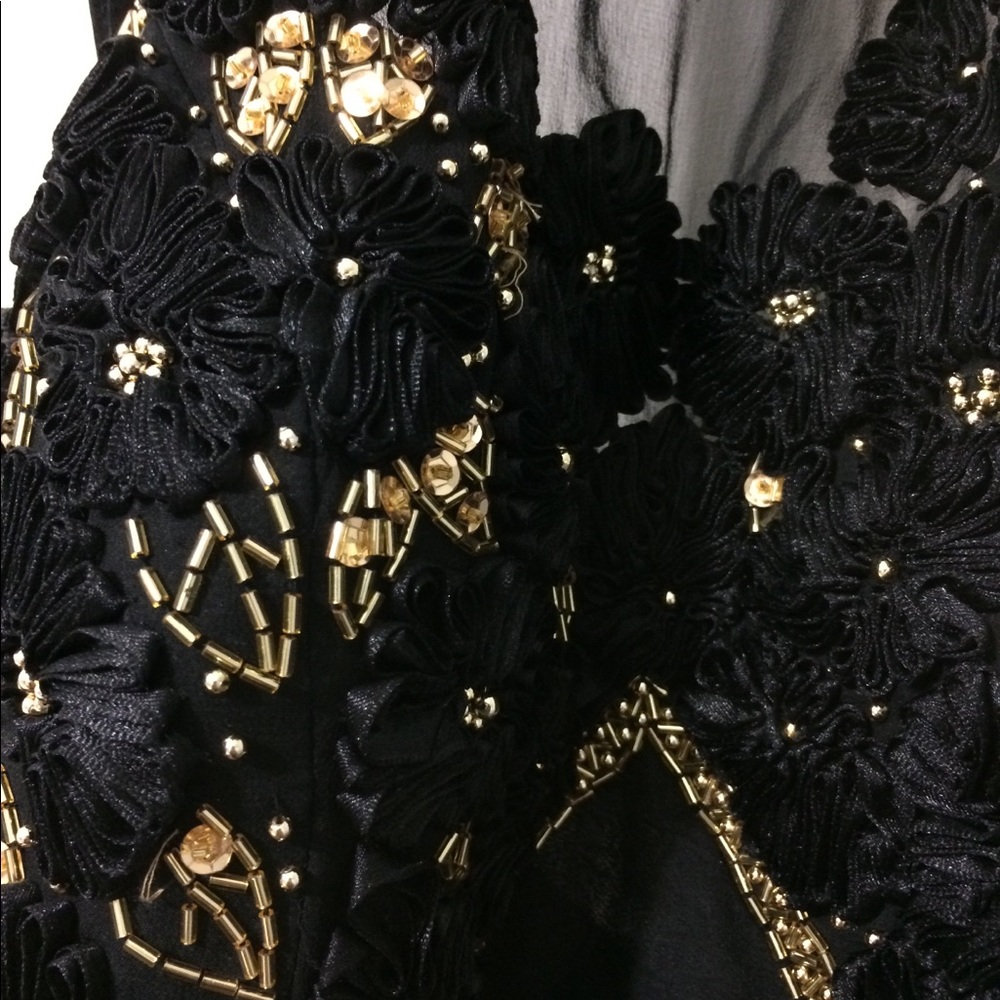 Alyce Black and Gold beaded Elegant evening dress - Picture 3 of 8